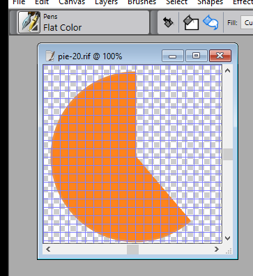 Corel’s look with the Canvas layer invisible